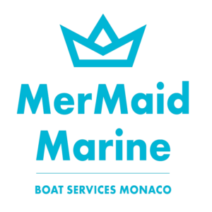 Logo de la société MerMaid Marine à Monaco, spécialisée dans les services de yachting